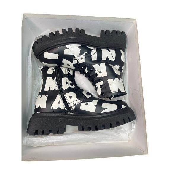 Marni Kids Logo Print Combat Boots NWT size 34 - Picture 1 of 5